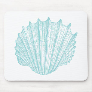 Nautical Vintage Marine Seashell Mouse Mat