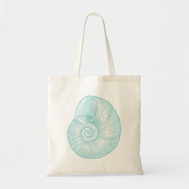 Nautical Vintage Marine Seashell Tote Bag (Front)