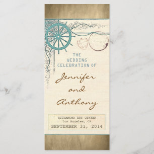 nautical vintage wedding programs programme