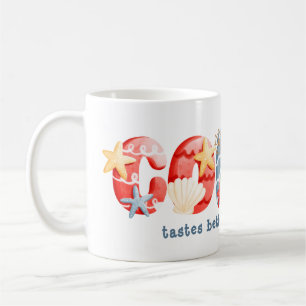 Nautical Watercolor Coffee Slogan Coffee Mug