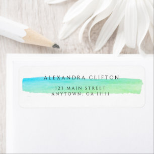 Nautical Watercolor Streak Return Address Labels