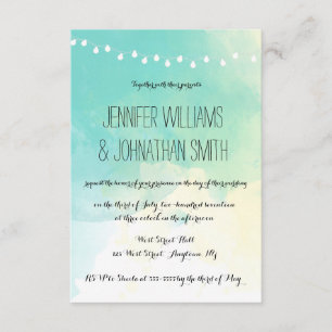 Nautical watercolor wedding invitations