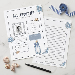 Nautical Wave All About Me Paper