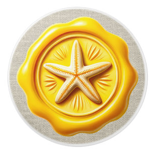 Nautical Wax Stamp Image Beach Drawer Knobs