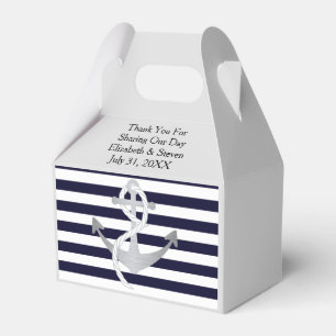 Nautical Wedding Anchor Modern Favour Boxes