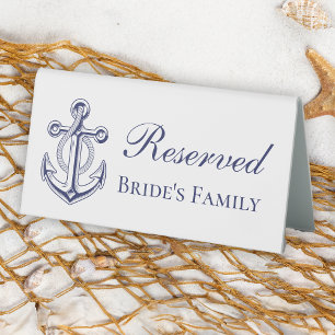 Nautical Wedding Anchor Reserved Bride's Family