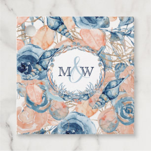 Nautical Wedding Beach Sea Shell Flowers Favour Tags