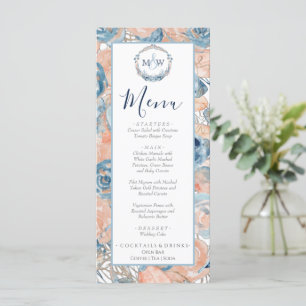 Nautical Wedding Beach Seashell Flowers  Menu