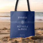 Nautical Wedding Bridal Party Mother of the Bride Tote Bag<br><div class="desc">Bridal party tote bag with nautical theme to personalise for each of the members in your bridal party. The custom text includes your guest name, role or relation and, the name of the bride and groom and their wedding date. If you want to venture into the design tool, you are...</div>