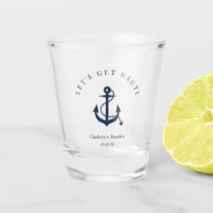 Nautical Wedding Bridal Shower Bachelorette Shot Glass