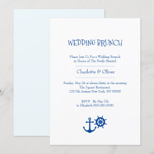 Nautical Wedding Brunch Invitation