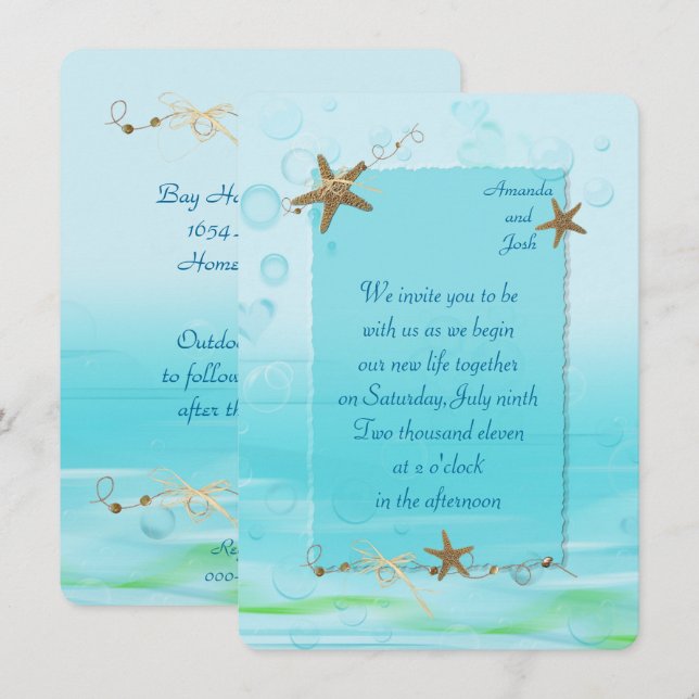 Nautical Wedding Invite (Front/Back)