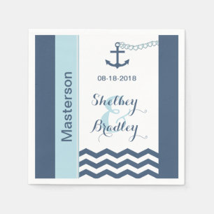 Nautical Wedding Paper Napkins
