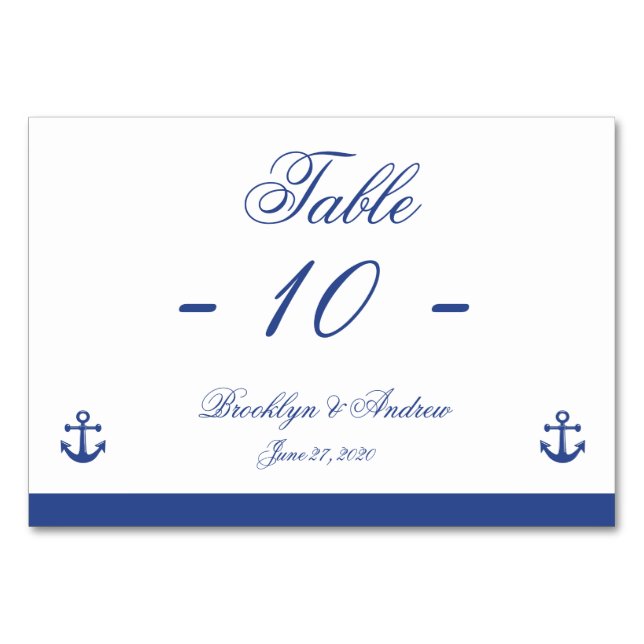 Nautical Wedding Place Cards (Front)