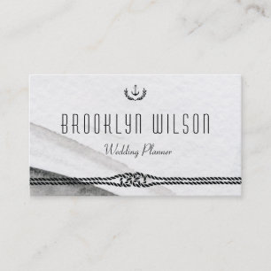 Nautical Wedding Planner Business Cards Grey White