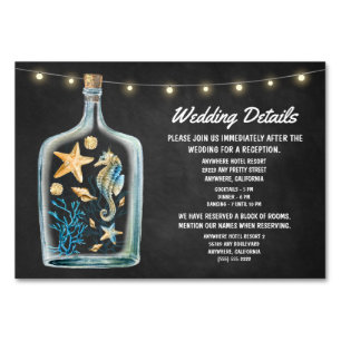 Nautical Wedding Reception Accommodation Cards