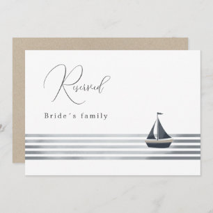 nautical wedding reserved sign invitation