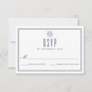 Nautical Wedding RSVP Card