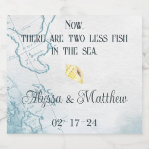 Nautical Wedding Sparkling Wine Labels