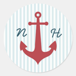 Nautical wedding stickers