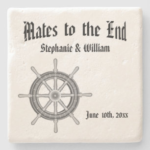 Nautical Wedding  Stone Coaster