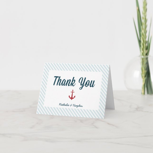 Nautical wedding thank you card (Front)