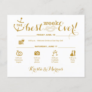 Nautical Wedding Week Itinerary