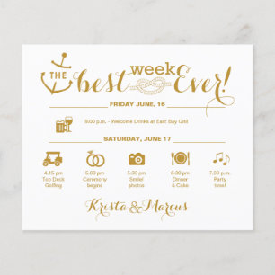 Nautical Wedding Week Itinerary