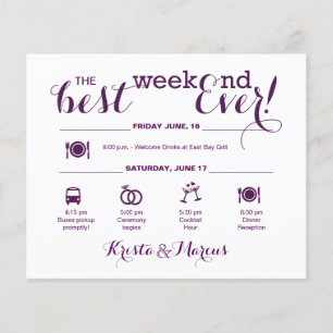 Nautical Wedding Weekend Itinerary
