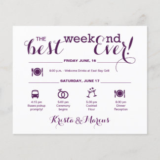 Nautical Wedding Weekend Itinerary