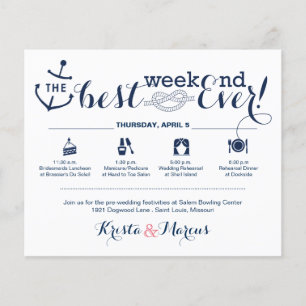 Nautical Wedding Weekend Itinerary 2