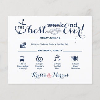 Nautical Wedding Weekend Itinerary 2