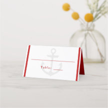 Nautical Wedding White Red Rope Anchor