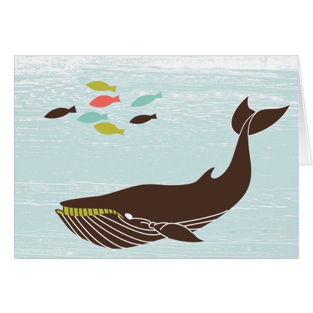 Nautical Whale All Occasion Card (Front Horizontal)