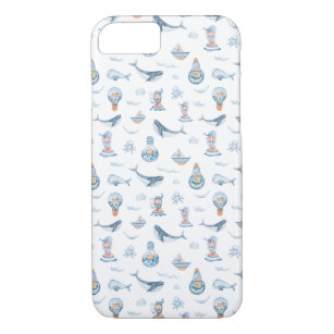 Nautical Whale and Lightbulb Watercolor Case-Mate iPhone Case