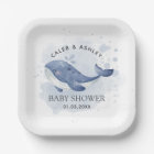 Nautical Whale Baby Shower Paper Plate