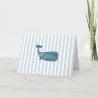 Nautical Whale Blue Stripe