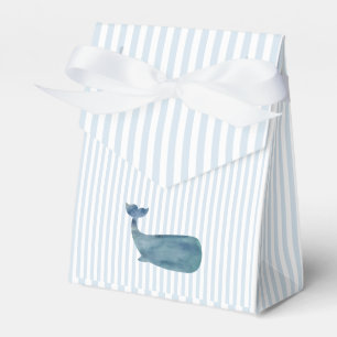 Nautical Whale Blue Stripe Preppy Favour Box