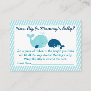 Nautical Whale How Big Is Mummy's Belly Game Enclosure Card