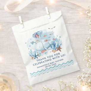 Nautical Whale Under the Sea Blue Boy Baby Shower Favour Bags