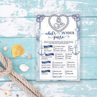 Nautical What in Your Purse Game Bridal Shower