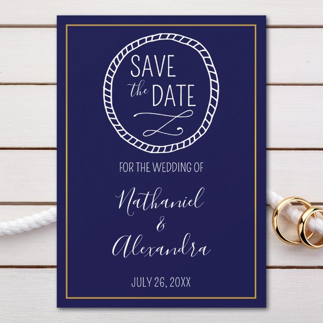 Nautical Wreath Wedding Save the Date (Creator Uploaded)