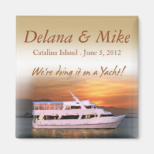Nautical Yacht Destination Wedding Favour Keepsake Magnet