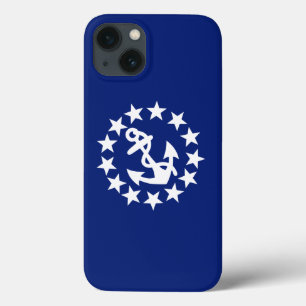 Nautical Yacht Flag Anchor Stars Blue iPhone 13 Case