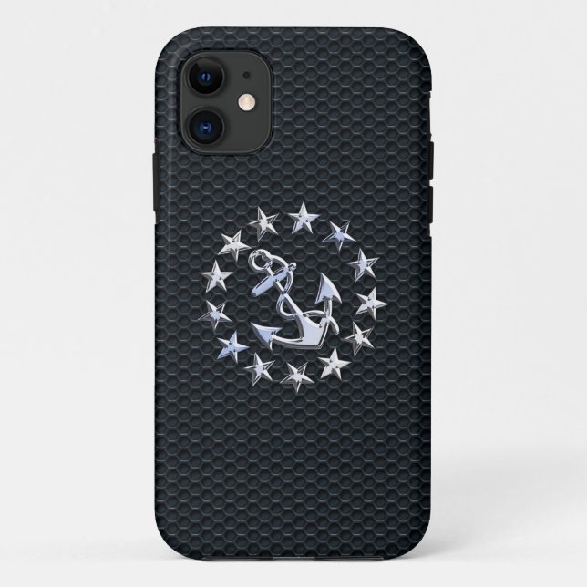 Nautical Yacht Flag Chrome Ensign on Grille Print Case-Mate iPhone Case (Back)