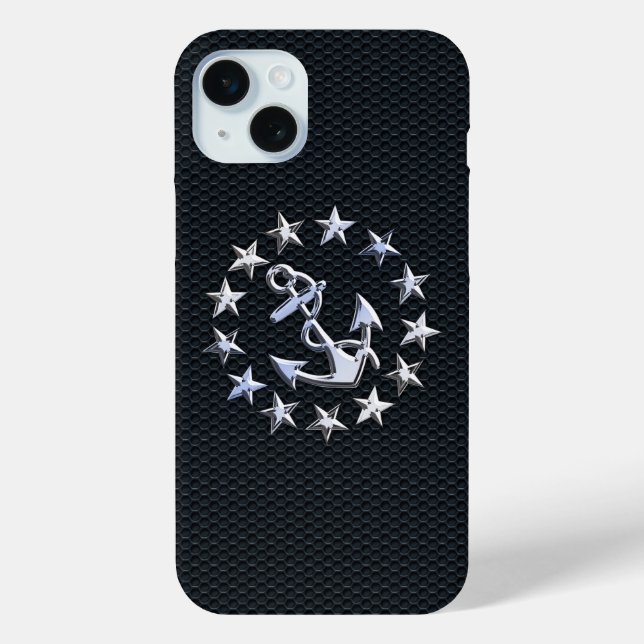 Nautical Yacht Flag Chrome Ensign on Grille Print Case-Mate iPhone Case (Back)