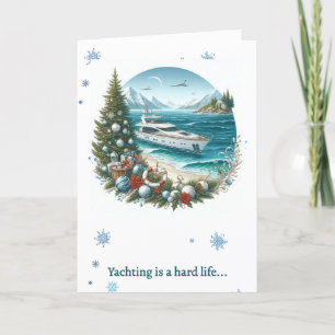 Nautical Yacht Life Christmas Holiday Card