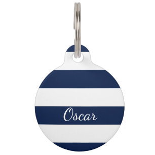 Nautical (You Choose Background Colour) Pet Tag