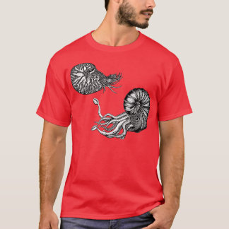 Nautilus amp Ammonite Illustration T-Shirt