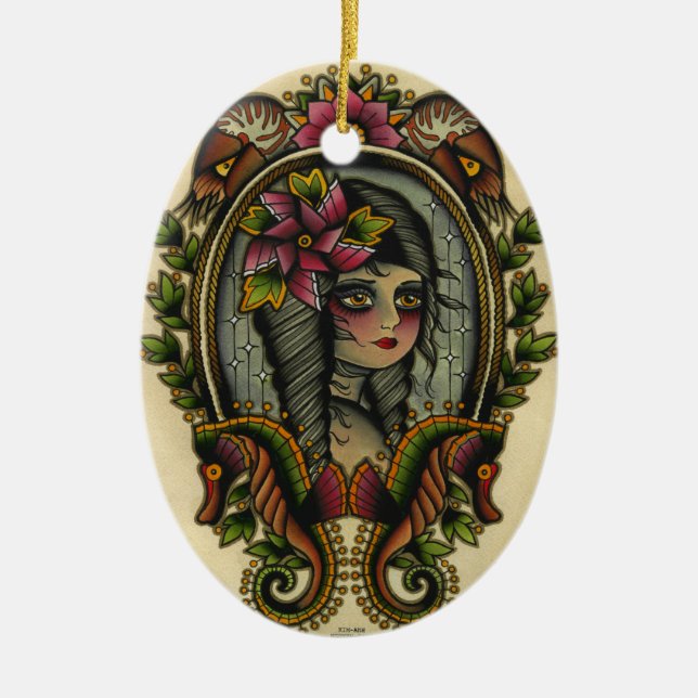 nautilus ceramic tree decoration (Front)